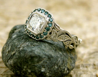 diamond turquoise wedding rings