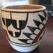 Native American Art LORENCITA PINO Tesuque Pueblo Indian Original Signed Pottery Small Vessel Black and Red on White