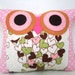 NEW/ Polyfil Stuffed Thousands Loves Owl Pillow/ready to ship