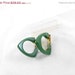 Vintage Green Triangular Bakelite Earrings Clip