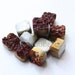 Merlot Red Wine Purple Color Quartz Titanium Square Druzy geode bead, 15x15mm (ONE BEAD)