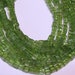 peridot great quality stones cube shaped beads 7" strand 3D box square
