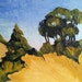 Impressionist Landscape SUMMER HILLSIDES Lynne French o/c Art 11x14 ORIGINAL Painting