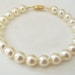 Pearl bracelet bridal Swarovski Cream pearl bracelet 8mm round pearls bridesmaids gift