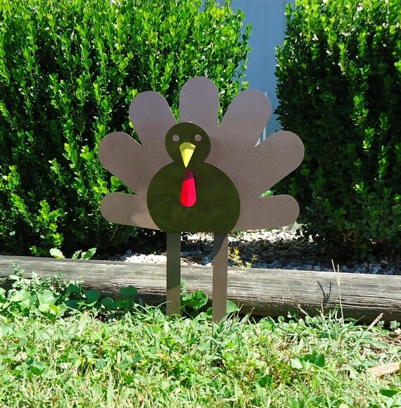 Thanksgiving Outdoor Metal Art Turkey Free USA Shipping