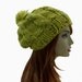 READY TO SHIP Chartreuse Chunky Knit Slouchy hat / beanie - Women - Teen - Christmas Gift