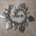 The Lord's Prayer Heart Cross Charm Bracelet Christian Scripture Religious