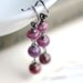Pink Sapphire Dangle Earrings on Sterling Silver - Pomegranate Drops - Winter Holiday Fashion Luxury September Birthstone Jewelry