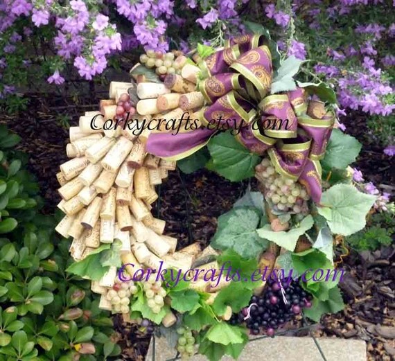 Wine Harvest wine cork wreath