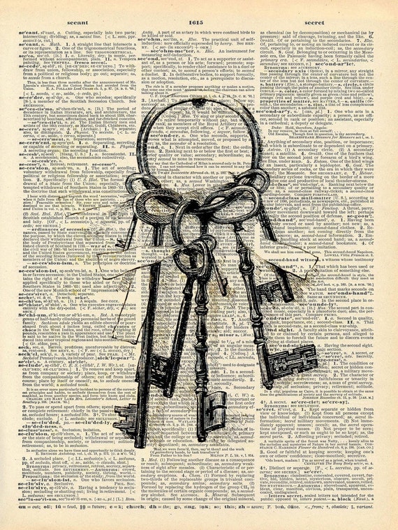 Vintage Book Art Print Vintage Skeleton Key Art Fairy Tale