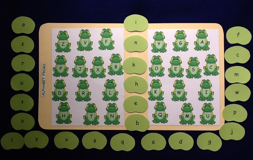 NEW Laminated Frog And Lily Pad Alphabet Letters By Feltresources