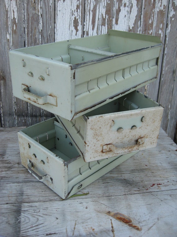 Vintage METAL FILE DRAWER