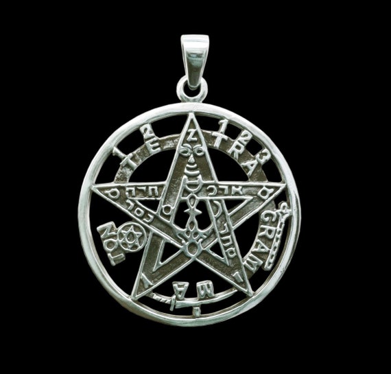 925 Sterling Silver Esoteric Pentagram Pendant by Silveralexa