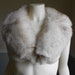 Fox Fur Collar / Silver and Brown/ 1980s