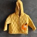 Vintage 1970s Quilted Yellow Fox Winter Coat size 2 Toddler