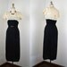 1950s Dress - Vintage 50s Dress Illusion Bust Silk Designer Hourglass Wiggle Cocktail Dress M - Uttermost