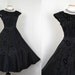 1950s Dress - Vintage 50s Dress Black Silk Taffeta New Look Designer Couture Full Skirt Party Rhinestones Passementerie M - Beyond Belief