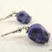 Mini Blue Skull Earrings, Small Earrings