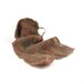 Cobweb Felt Scarflette Wool Scarf Brown Scarf with Embedded Ribbon