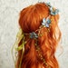 Eäryendë - teal blossom and sea grass crown