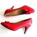 Leather Red Heels with Rose Toes by RODAN, 7