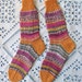 Hand Knit Socks Opal Harry Potter Yarn - Womens Medium .- Colorful Superwash Wool - Soft and Warm