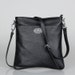 Cross body leather bag in black--Adeleshop handmade clip on hobo shoulder cross body bag
