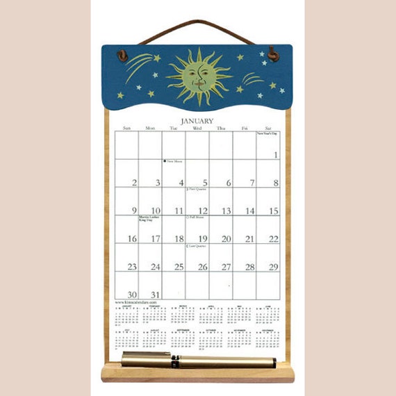 Wooden Refillable Calendar Holder with a by kimscalendars on Etsy
