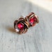 Winter Berry Red Festive Post Flower Earrings