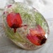 Romantic Ombre Pink Boronia, Heather Pressed Flower Resin Dimensional Resin Pendant with Lace-Symbolizes Admiration, Solitude