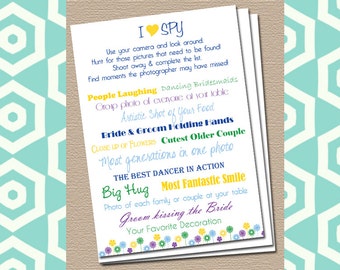 I Spy Wedding Game - Custom Colors - Flowers