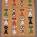 SALE 60s Vintage Never Used Multi MOD Cat Linen Kitchen Towel Labels Keefe