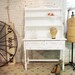 Painted Cottage Chic Shabby White Farmhouse Hutch CC354