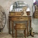 Painted Cottage Chic Shabby Gold Vanity
