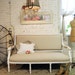 Painted Cottage Chic Shabby White Romantic French Louis Sofa CHR359
