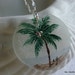 Sea Glass with Painted Palm Tree Necklace