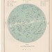 1910 october month rare celestial star map original antique astronomy print lithograph X libra scorpio