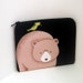 Small Zipper Pouch BROWN BEAR Coin Purse