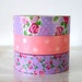 Japanese Purple Fuchsia ROSE and Baby Pink Dots Washi Tape Set of 3 PrettyTape