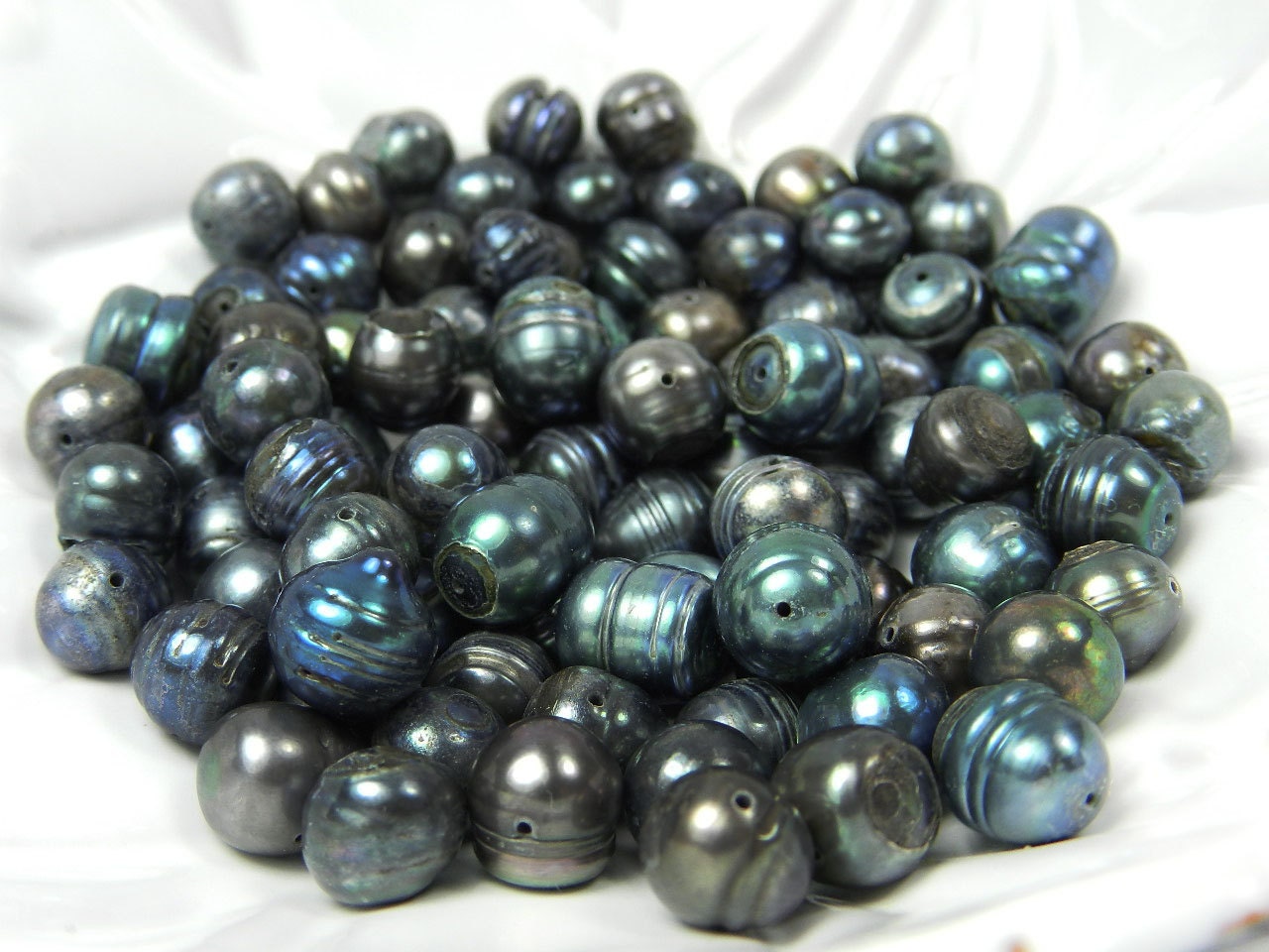 Sale Black Pearls Freshwater Pearls Black Teal Pearl Soup