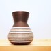vintage West German Steuler Black and White Vase - stripes