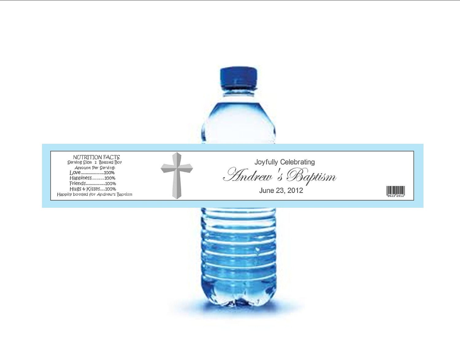 Baptism Christening Water Bottle Labels DIY by SophiasDenByMelissa