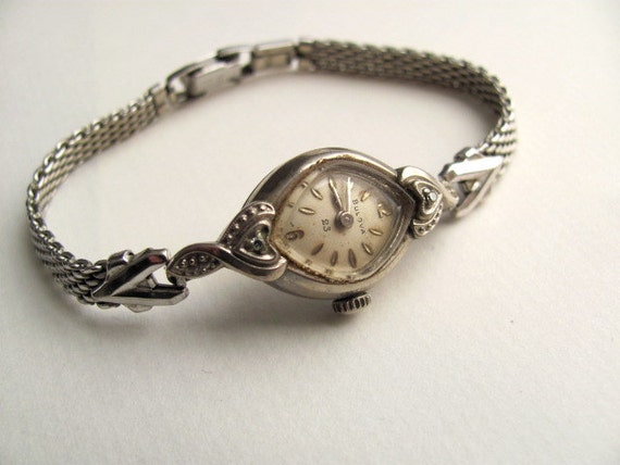 Antique womens Bulova watch bracelet 10k rolled gold plate