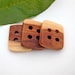 Wood Buttons - 3 Lrg Cherry Tree Buttons for Knitting, Crocheting and Crafts