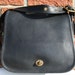 COACH 7532 BLACK Messenger Footed Full Flap LARGE Vintage United States Crossbody Bag