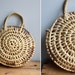 Vintage Palm Leave Woven Market Tote