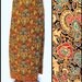 Vintage 1960s 1970s Paisley Floral Maxi Skirt 30 inch waist