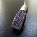 Peacock Titanium Druzy Necklace, Agate Crystals, Sterling Silver Jewelry
