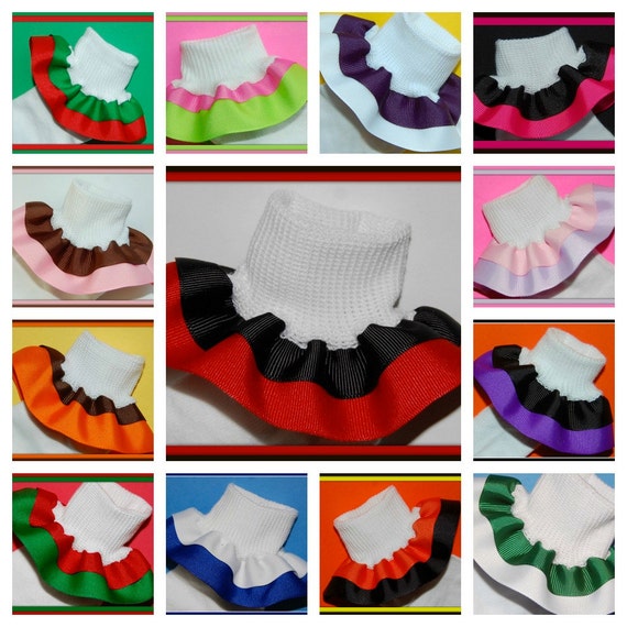 Girls double ruffle socks Custom create Your Own by SoxThatRock