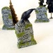 Dearly Departed - The Raven - Edgar Allan Poe - Handmade Miniature Halloween Decor - Customizable - by Bewilder and Pine